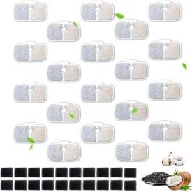 40 Pack for Petlibro Cat Water Fountain Filters Replacement, Compatible with PETLIBRODockstream Cat Water Fountain PLWF005 PLWF115 PLWF105 (20 Replacement Water Filter   20 Pre-Filter Sponges)