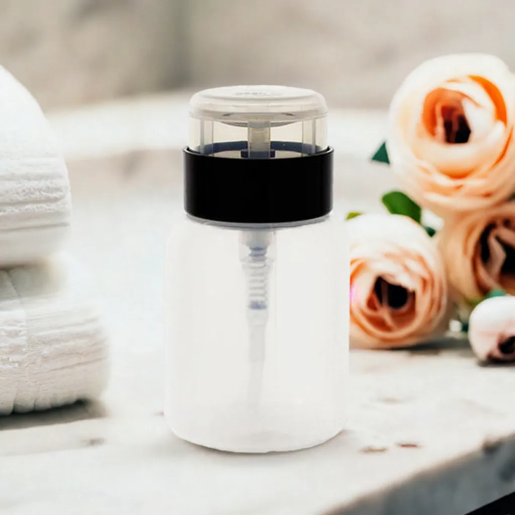 5 oz / 150 ml Clear Plastic One Touch Dispener Bottle with Twist Lock Flip Cap (2 Pack)
