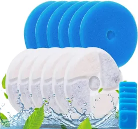 6 Pack Cat Water Fountain Filter, Diameter 4.1 Inch Filter Apply to Automatic Pet Fountain Filter Replacement