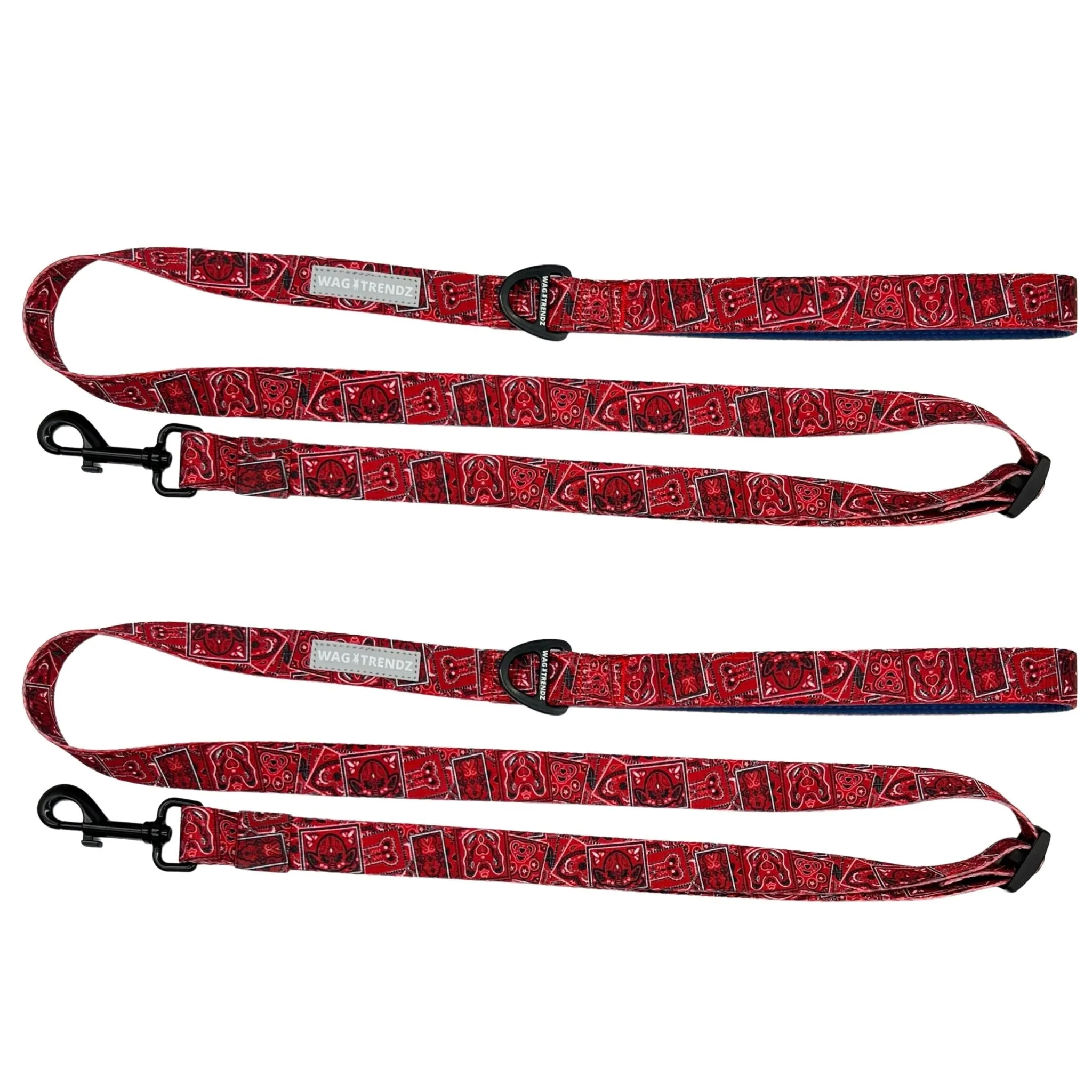 Adjustable Dog Leash | Bandana Boujee Red