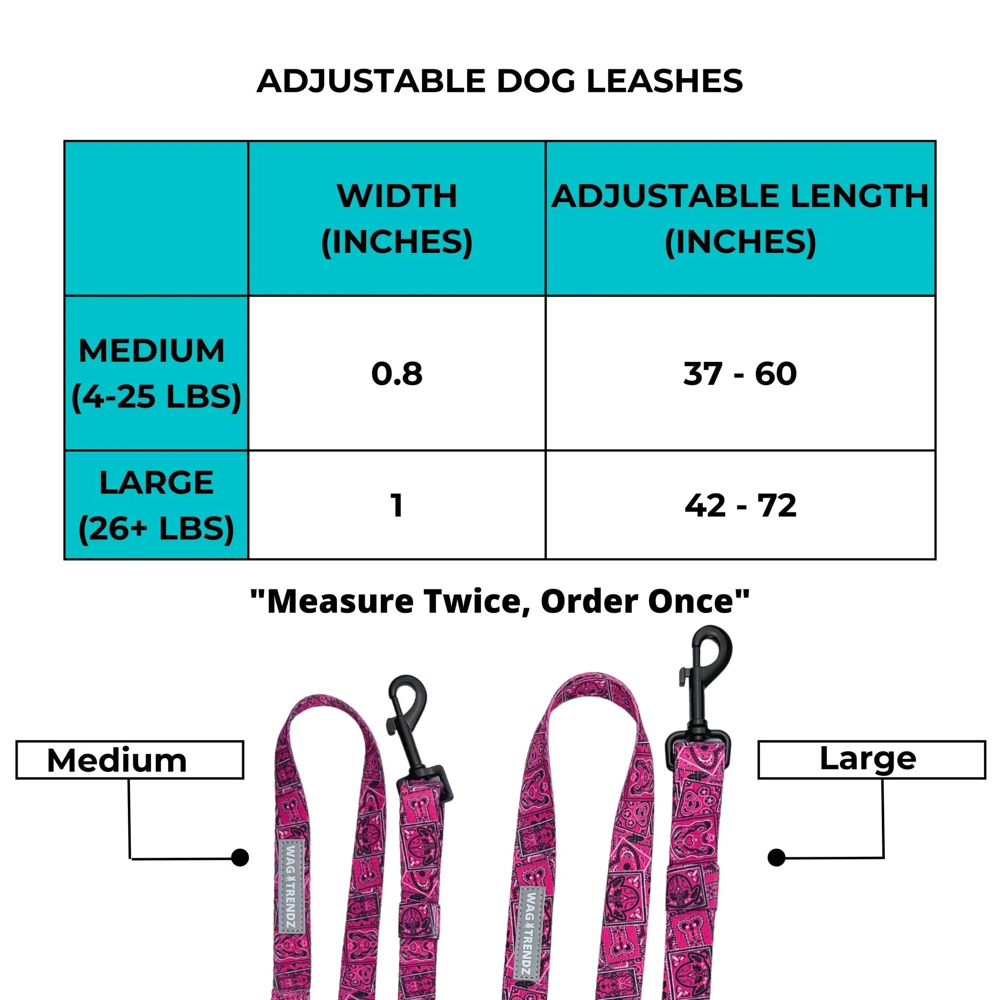 Adjustable Dog Leash | Bandana Boujee Red