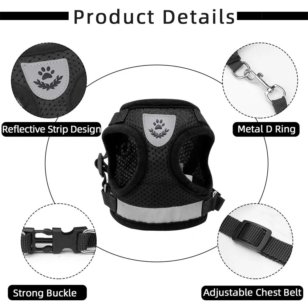 Aiitle Adjust Breathable Pet Harness Leash Set