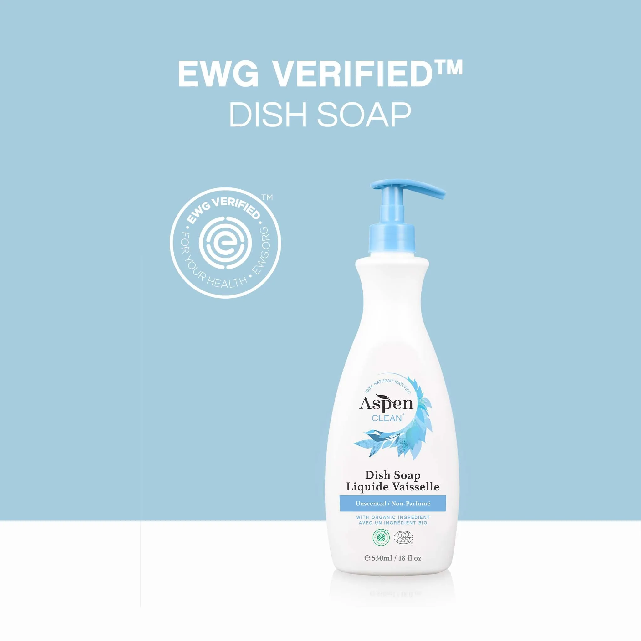AspenClean Unscented Dish Soap Natural