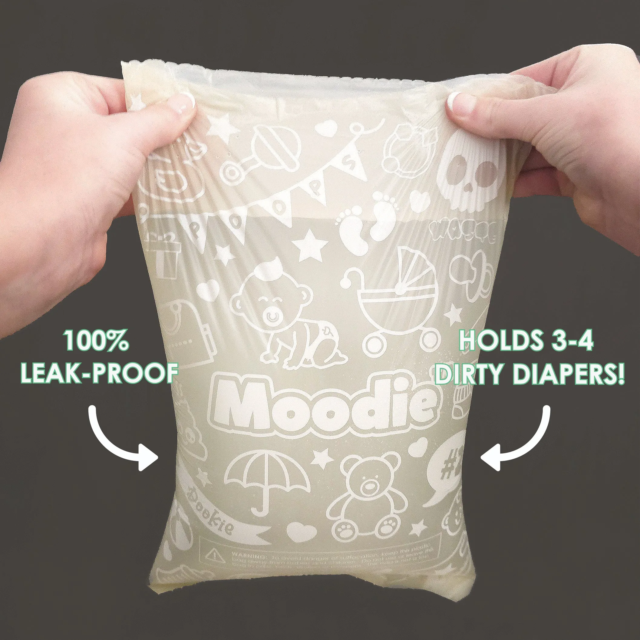Baby Disposable Diaper Bags |  UNSCENTED - 6 Roll Refill Pack