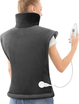 BOB AND BRAD Weighted Heating Pad for Back Pain Relief, 24" x34'' Electric Heated Wrap for Neck and Shoulder, 6 Heat Settings, Full Body Heating Pad, ETL Certified, FSA HSA Eligible