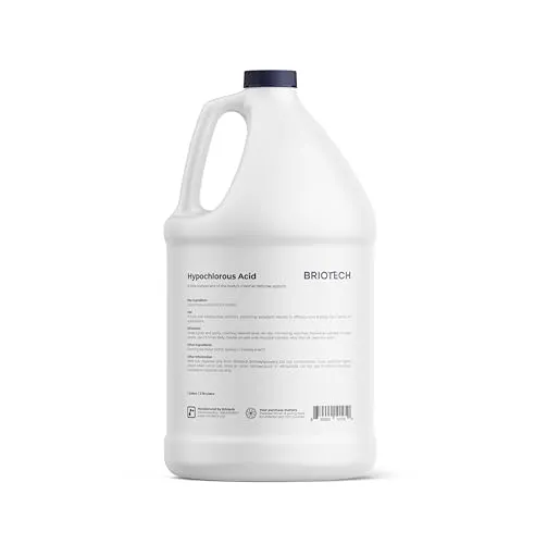 BRIOTECH Pure Hypochlorous Acid Spray and Cleanser, Original Premium HOCl Topical Solution, Multi-Purpose Cleaner, Family Approved & Pet Friendly, 1 gal refill ea, 2 ct