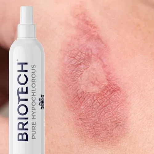 BRIOTECH Pure Hypochlorous Acid Spray and Cleanser, Original Premium HOCl Topical Solution, Multi-Purpose Cleaner, Family Approved & Pet Friendly, 1 gal refill ea, 2 ct