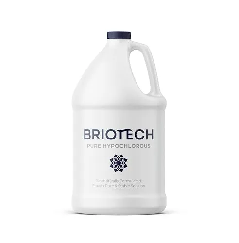 BRIOTECH Pure Hypochlorous Acid Spray and Cleanser, Original Premium HOCl Topical Solution, Multi-Purpose Cleaner, Family Approved & Pet Friendly, 1 gal refill ea, 2 ct