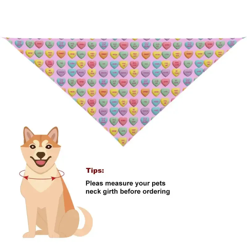Candy Hearts Bandana for a Stylish Puppy This Valentine’s Day