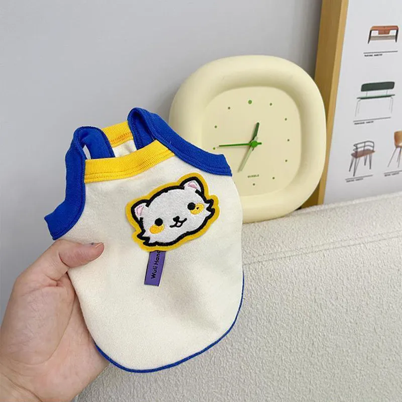 Cartoon Embroidered Pet Camisole