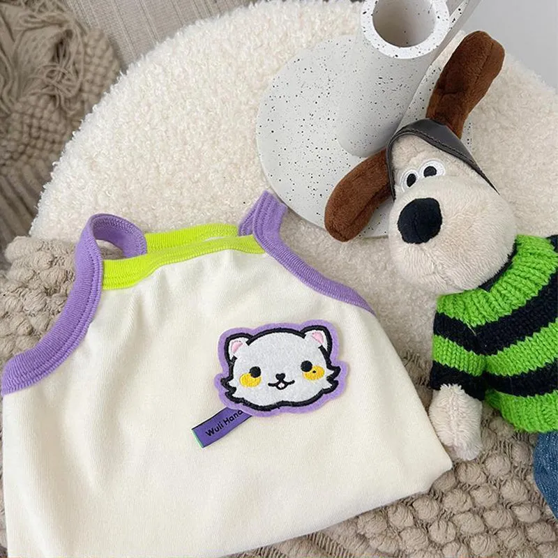 Cartoon Embroidered Pet Camisole