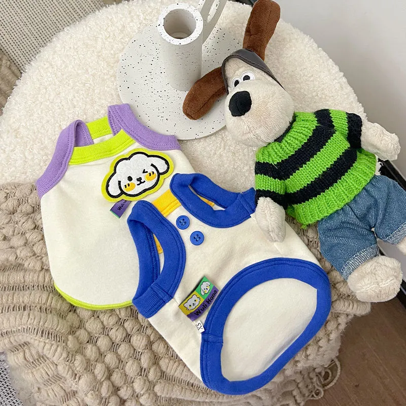 Cartoon Embroidered Pet Camisole