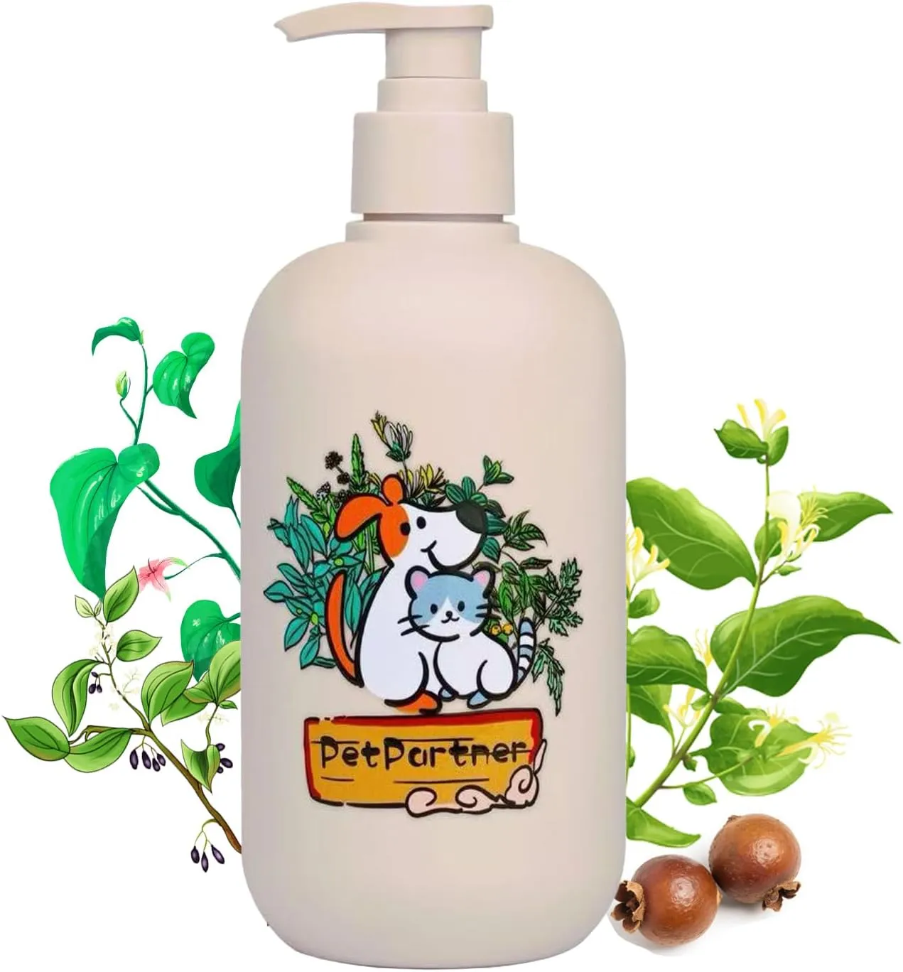 Cat and Dog Shampoo Conditioner, Hypoallergenic Medicated Puppy ShampooVeterinary Formula Dog Shampoo for Allergies and itchingItchy Skin Relief for Smelly Dogs, Natural Sensitive Skin Care