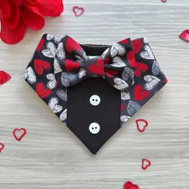 Chalk Hearst Tuxedo dog bandana