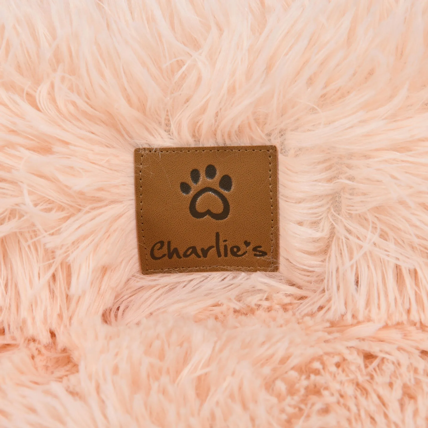 Charlie's Shaggy Faux Fur Bolster Sofa Protector Calming Dog Bed Soft Beige Large