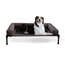Chocolate Brown Dog Cot with Bolster - Large