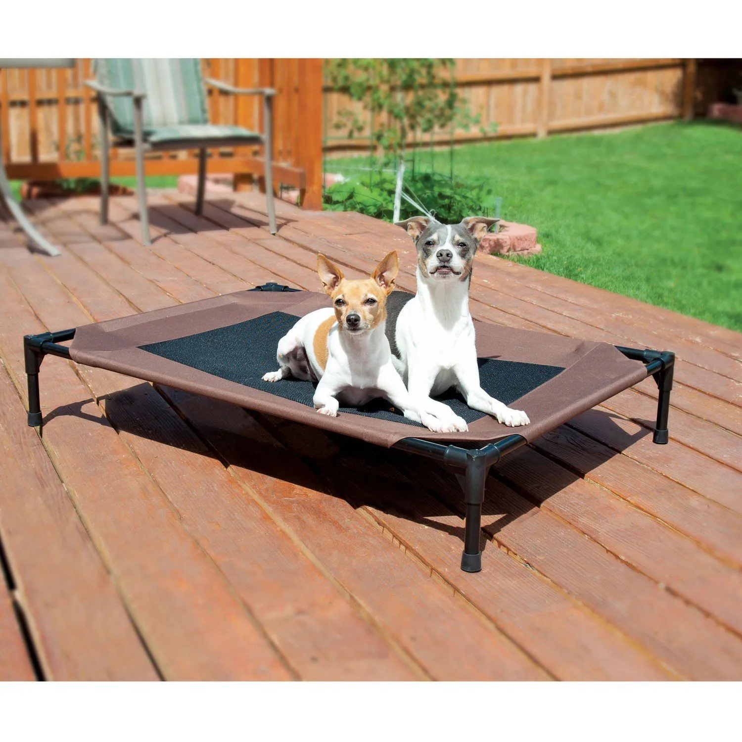 Chocolate Brown Dog Cot with Waterproof Fabric - Large