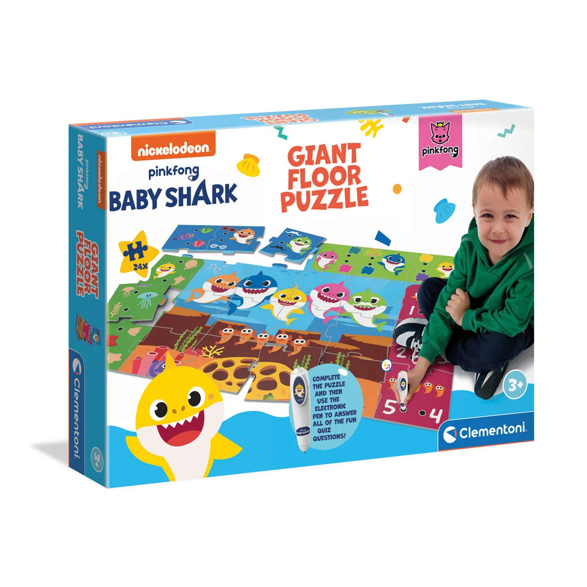 Clementoni 24Pcs Giant Floor Puzzle Baby Shark