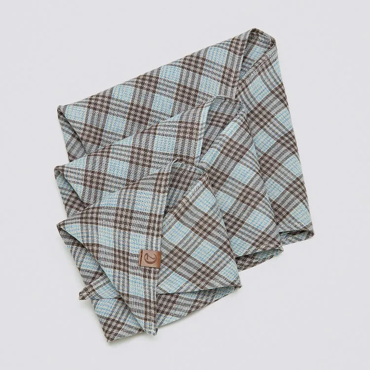 Cloud7 Bandana Check – Cyan and Brown