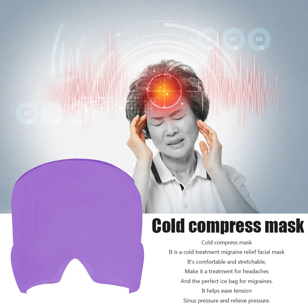 Cold Compress Eye Mask & Migraine Relief Hat