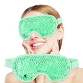 CONBELLA Cooling Eye Mask Gel Eye Mask Reusable Cold Eye Mask for Puffy Eyes, Eye Ice Pack Eye Mask with Soft Plush Backing for Dark Circles, Migraine, Stress Relief