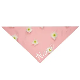 Custom Dog Bandana - Pink Flowers Patterns