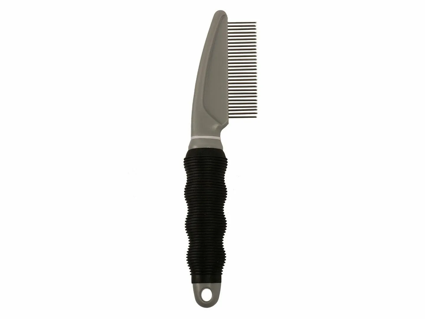 Duo detangling comb: wide and narrow toothed 35 18 pins black/grey