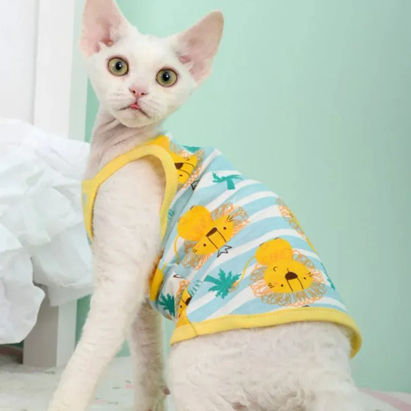 Fenice High-Quality German Cat Clothes | Spring and Summer Cat Camisole | Anti-Shedding British Short Kitten Pet Cat Clothes