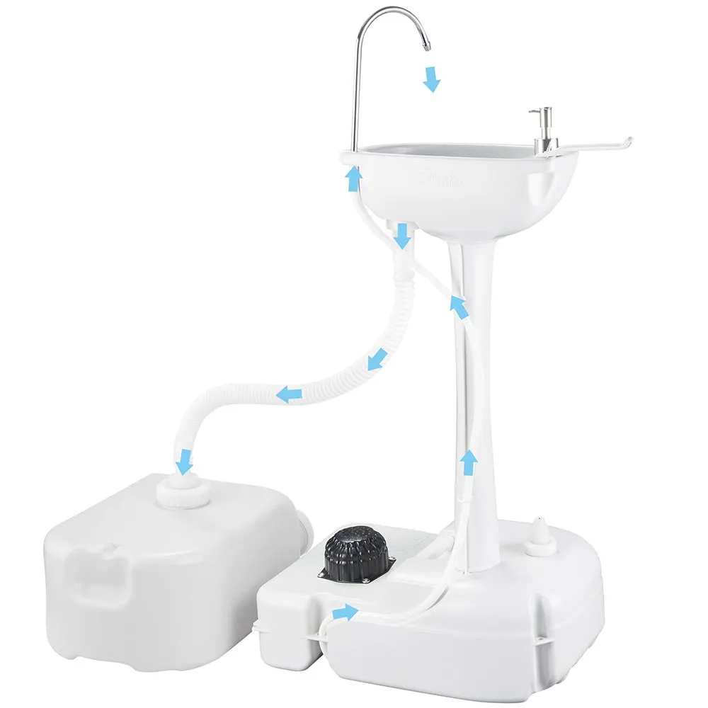 Foot Pump Hand Wash Station with Waste Tank 4.5gal 6.3gal
