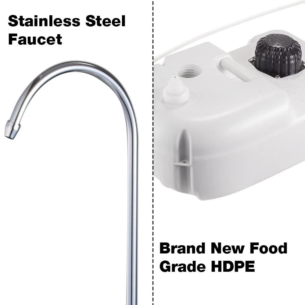 Foot Pump Hand Wash Station with Waste Tank 4.5gal 6.3gal