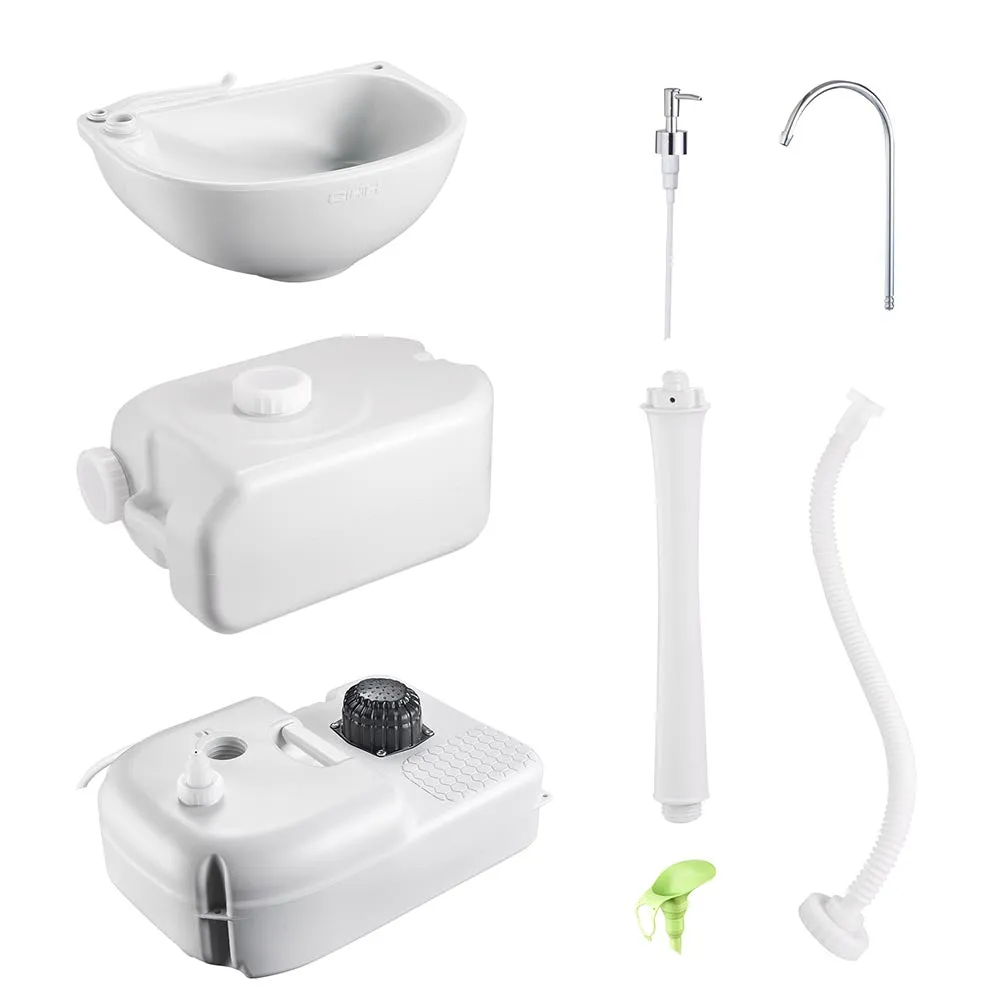 Foot Pump Hand Wash Station with Waste Tank 4.5gal 6.3gal