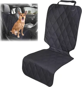 Front Dog Seat Covers, Waterproof Front Seat Car Cover,Dog Car Seat Cover with Side Flaps, Waterproof & Nonslip Dog Seat Coverfor Cars, Trucks, SUVs, Jeep.(Black)