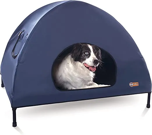 K&H Pet Central Elevated Dog Bed Medium Navy Blue