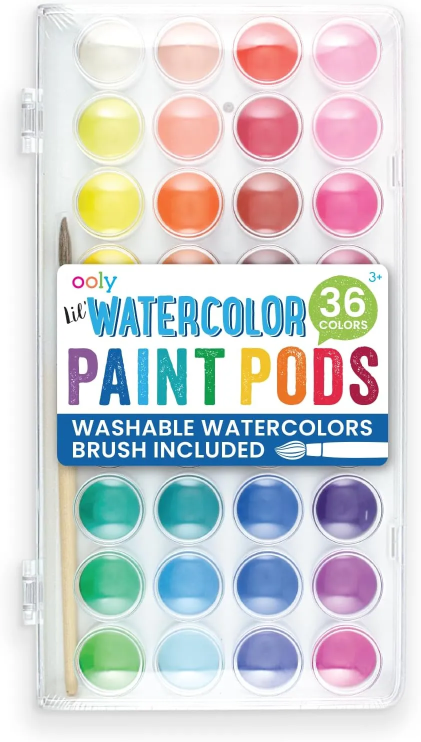 OOLY - Lil' Paint Pods Watercolor Paint - 37 Piece Set