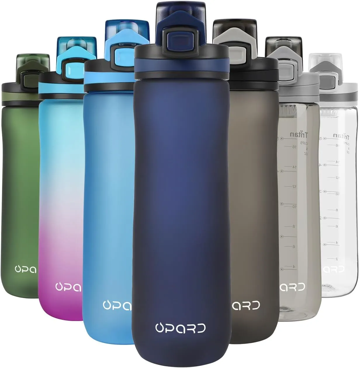 Opard Sports Water Bottles 20/24 Oz BPA Free Leak Proof Tritan Plastic Bottle Flip Top Kids Water Bottle Fast Flow/Water Bottle with Straw