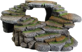 PENN-PLAX (REP183) Reptology Shale Scape Step Ledge & Cave Hideout  Decorative Resin for Aquariums & Terrariums  Great for Reptiles, Amphibians, and Fish  Large