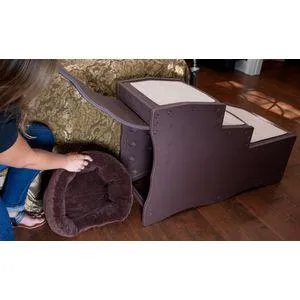 Pet Bed Stairs - 75lb Capacity - Pet Gear Easy Step Bed Pet Stairs