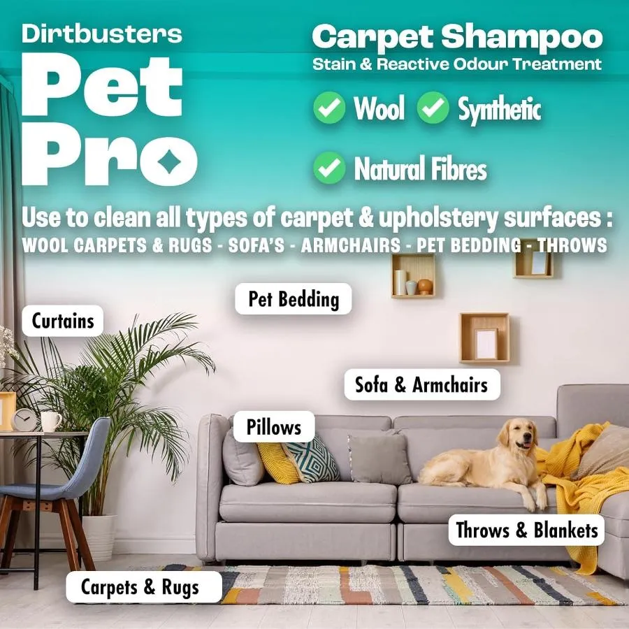 Pet Pro Carpet Cleaner Shampoo, Cleaning Solution to Remove Dog & Cat Urine, Odour & Stains, Summer Fresh (5L)