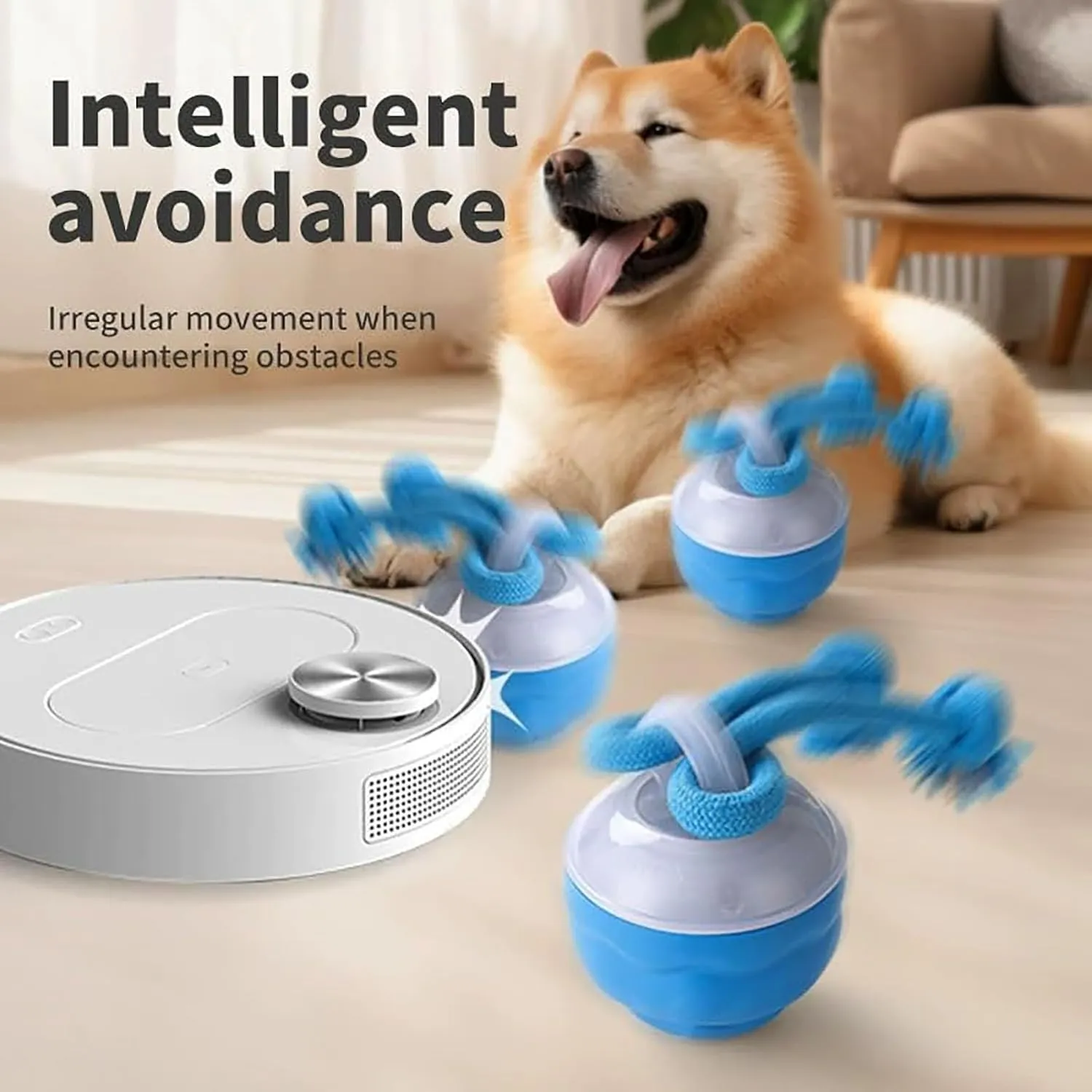 Power Tail 2.0 Dog Toy, Barkzys Powertail 2.0, Motion Activate Rolling Ball for Puppy, Smart Jumping Ball for Dogs for Daily Training, USB Rechargeable (1Pcs)