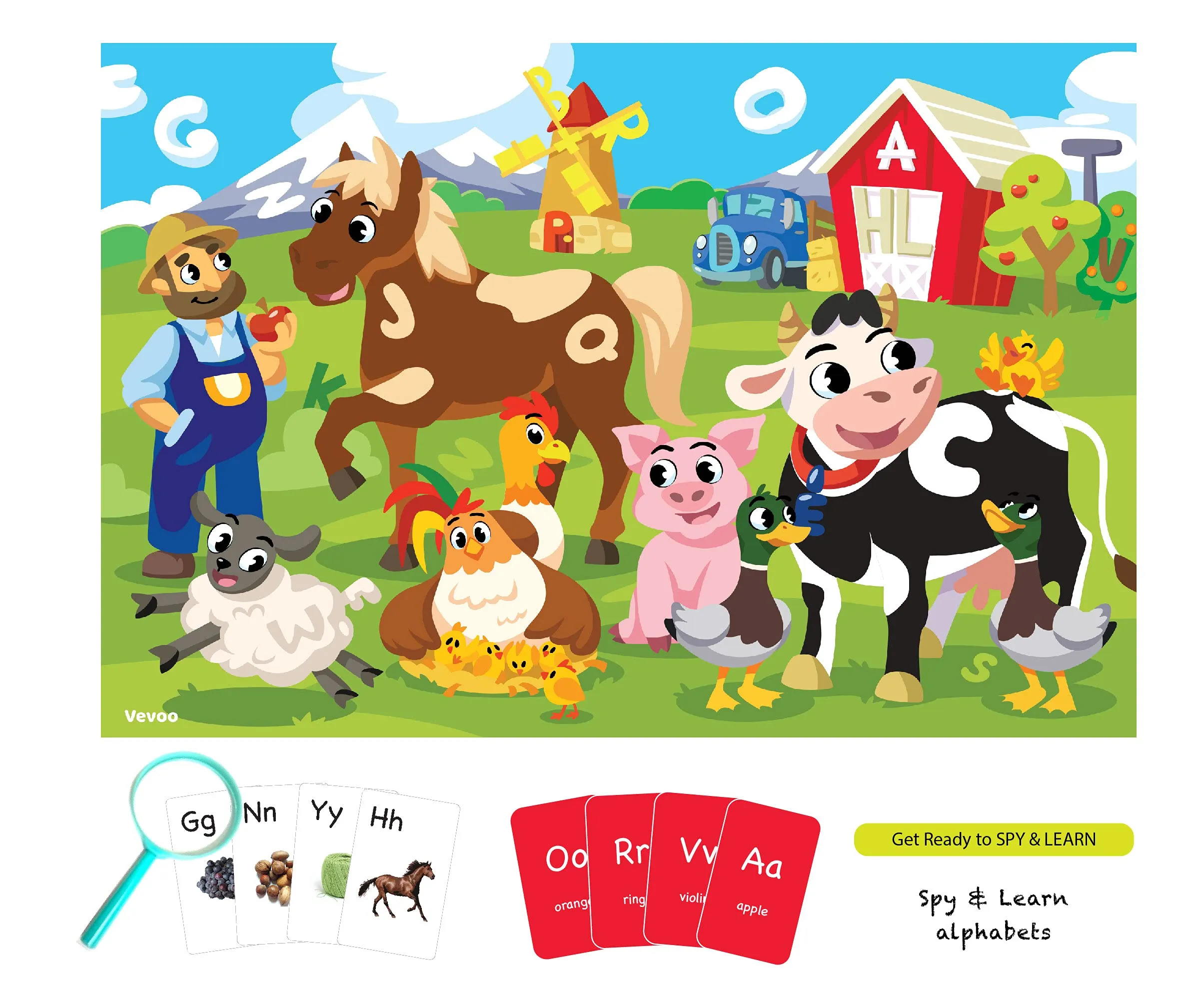 PuzzleQuest: Engaging Alphabet Spy & Learn Floor Puzzle for Fun Learning Adventures