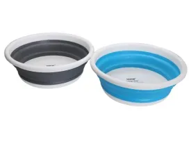Quest Collapsible-wares 8L Round Wash Basin - Grey/White or Blue/White