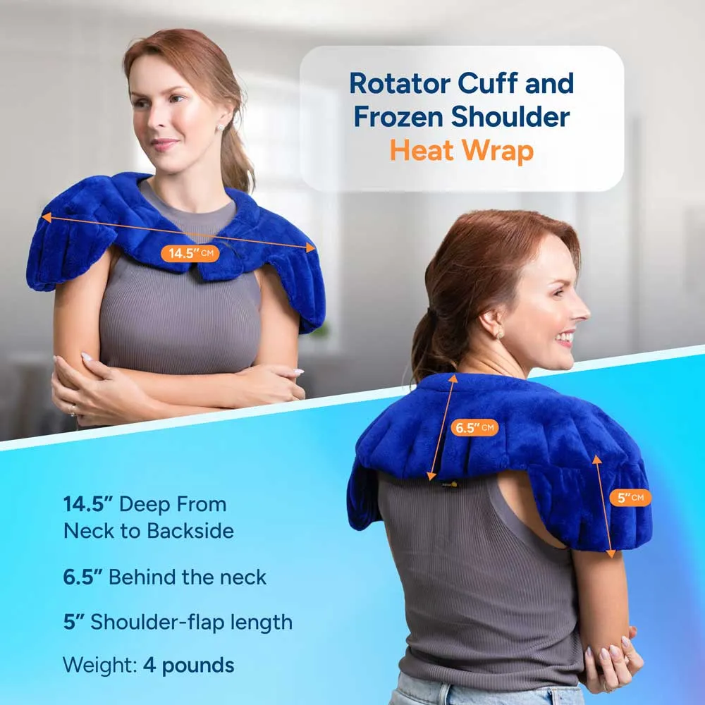 Shoulder Joint Heat Wrap for Rotator Cuff Injury and Frozen Shoulder, Royal Blue