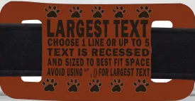 Silent Slide On Pet ID Tags - Basic Pet IDs - Safe Silicone Rubber - Custom Engraved, Waterproof for Dogs and Cats - 5 Lines of Personalized Text