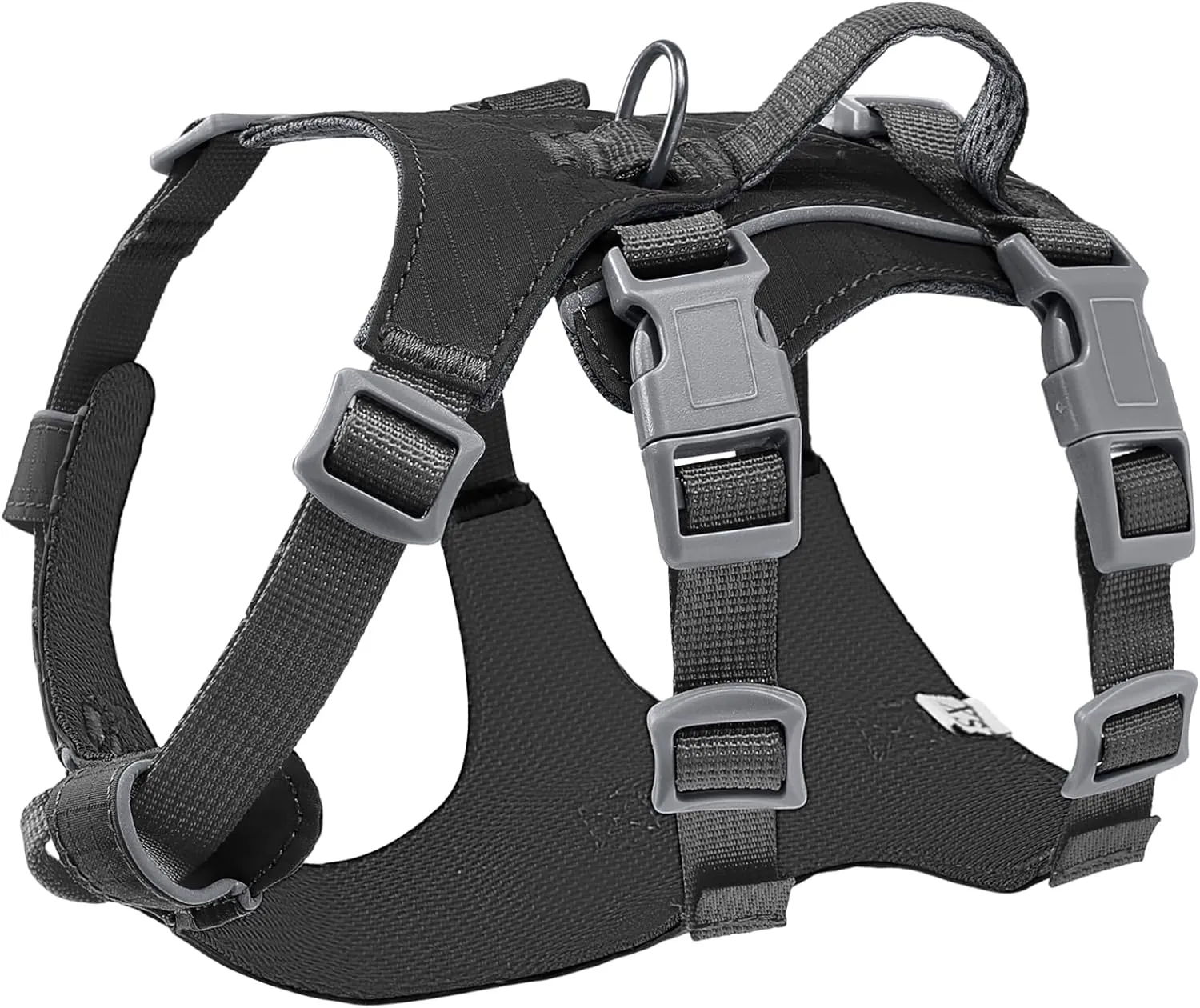 SlowTon No Pull Dog Harness - Lightweight Escape Proof Dog Harness with Handle, Adjustable Reflective Dog Vest Harness for Small Medium Large Dogs Easy Walking, Training, Hiking (Black,XS)