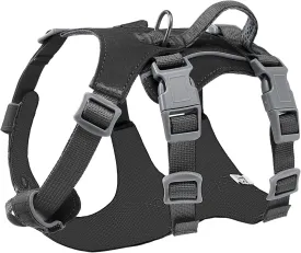 SlowTon No Pull Dog Harness - Lightweight Escape Proof Dog Harness with Handle, Adjustable Reflective Dog Vest Harness for Small Medium Large Dogs Easy Walking, Training, Hiking (Black,XS)