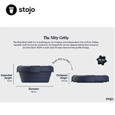 Stojo Silicone Collapsible Bowl, 36oz (1.1L)