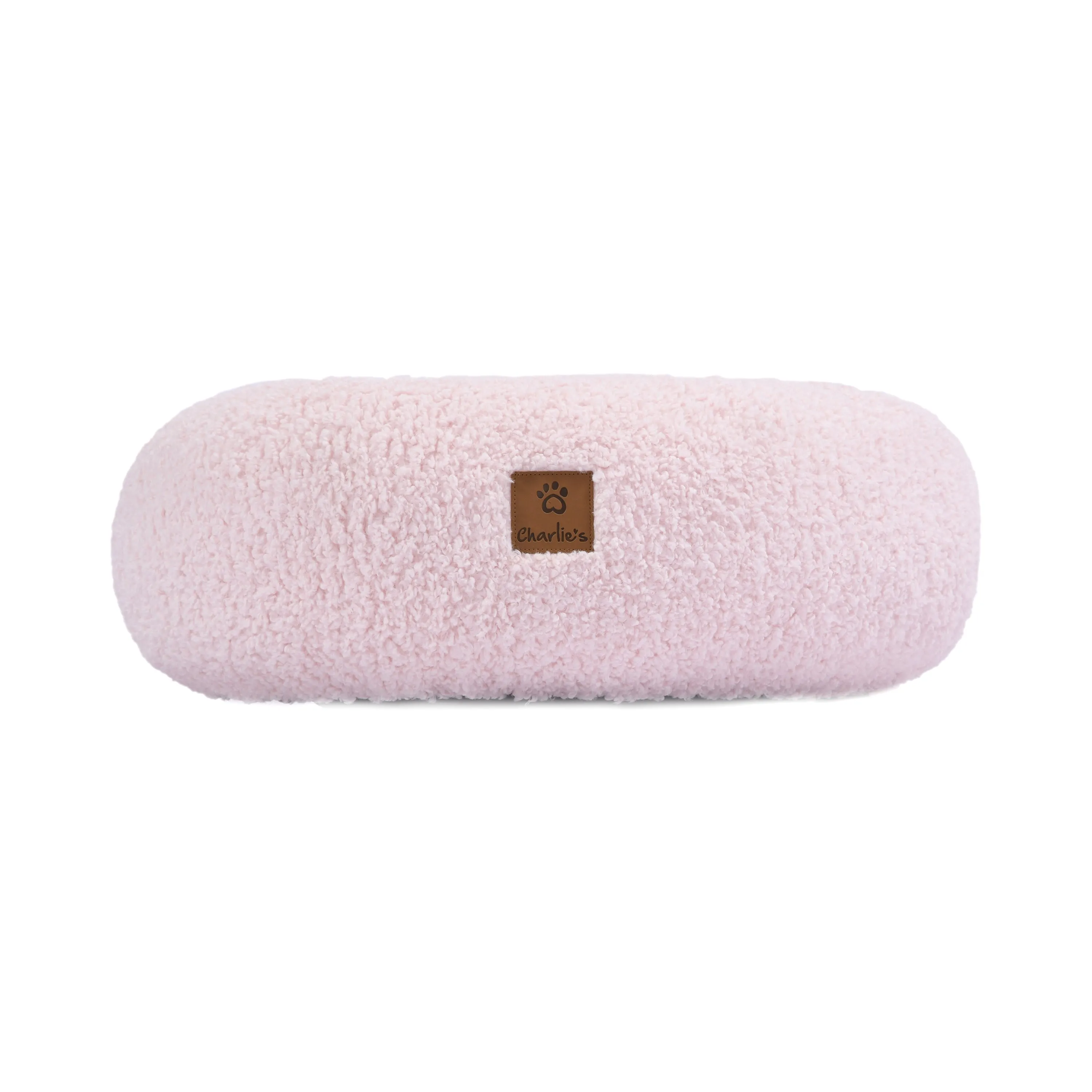 Teddy Fleece Round Donut Pet Bed - Pink