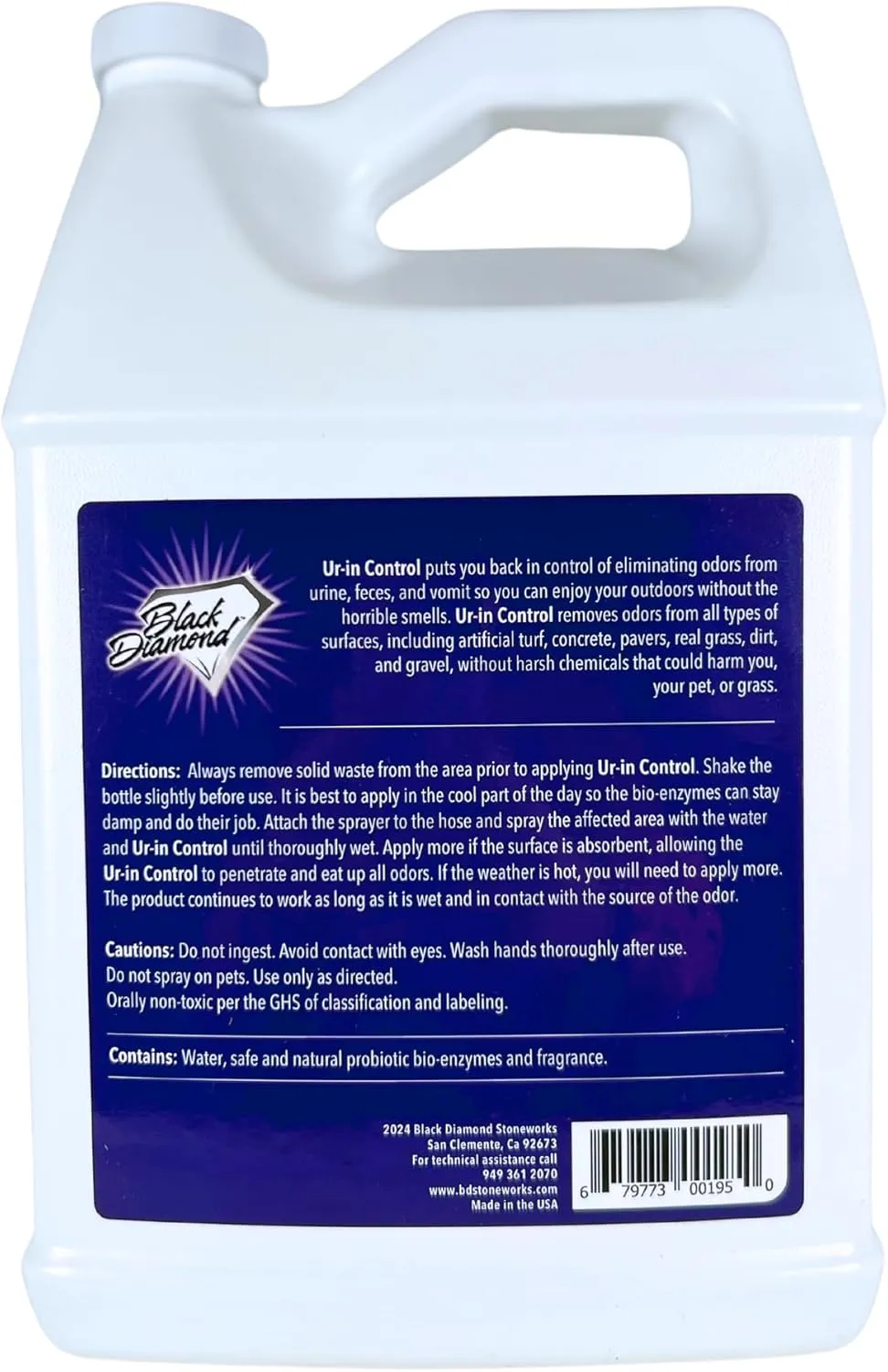Urine Control Turf Deodorizer for Pet Urine - Bio-Enzymatic Odor Neutralizer for Artificial Grass, Turf, and Outdoor Surfaces - Eco-Friendly, Pet-Safe, Long-Lasting Scent (128oz Gallon)