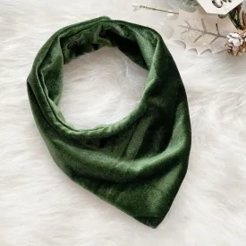 Velvet Green Dog bandana, Fancy bandana