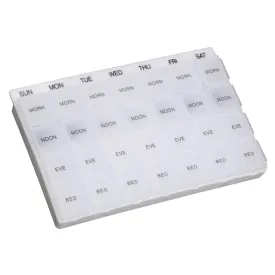 Week Day Multi Pill Dispenser Clear/White